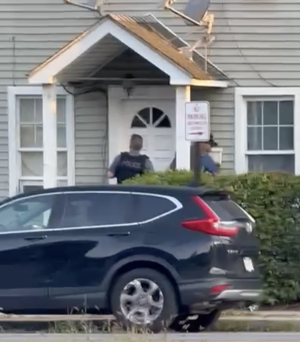 Nine unmarked vehicles with agents were spotted but ultimately left without incident