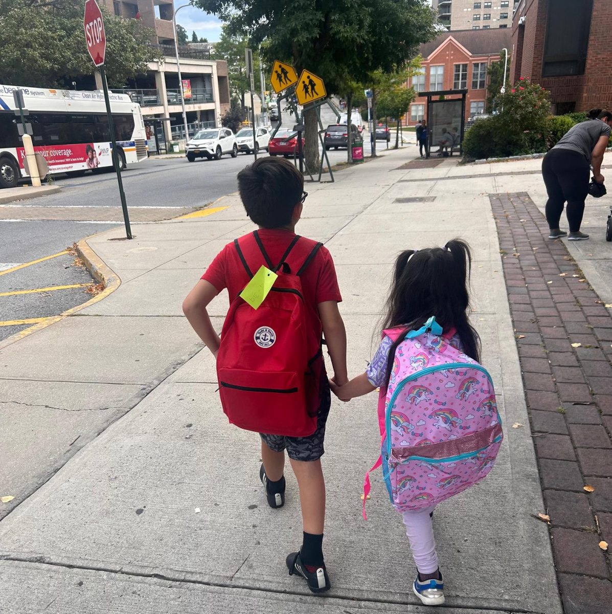 Peekskill children receive backpacks and school materials at the back-to-school event. (Ariana Almeida-Martínez)