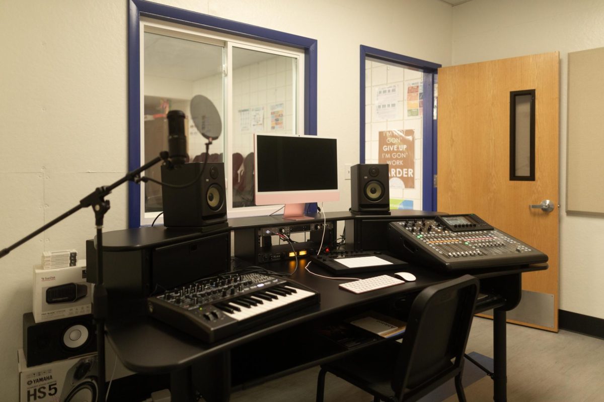 The new recording studio at Peekskill High School. (Angela Bruno)