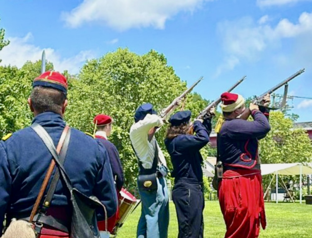 Guests will play historic games, share lunch around the fire, receive basic military instruction, and witness a live musket demonstration. (Lincoln Depot Museum)