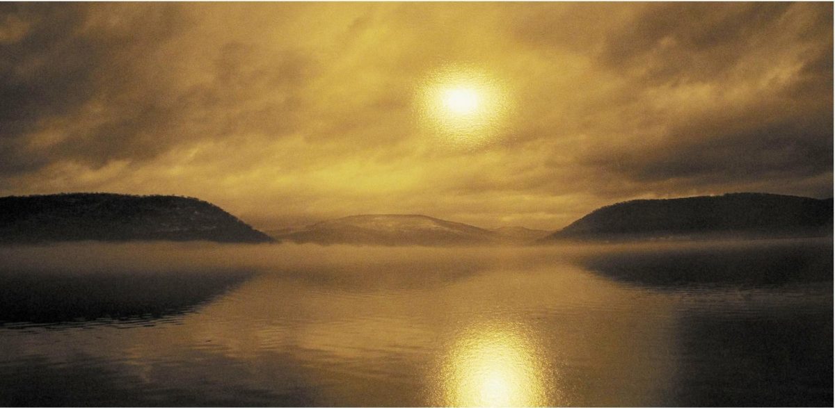 One of Squillante’s photographs capturing the sun setting over the Hudson River. (Joseph Squillante)