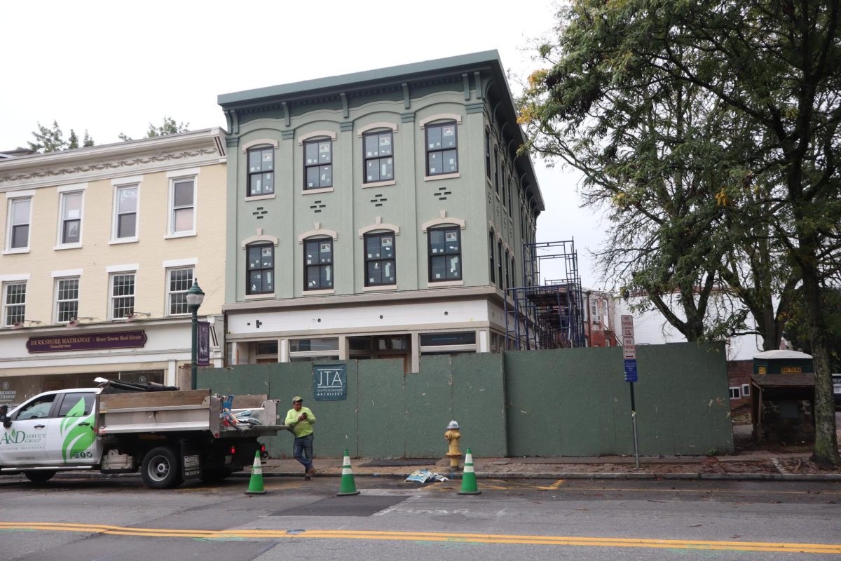 Construction continues to progress on Kathleen's Tea Room at 979 Main Street on Sept. 25. 
