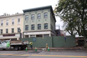 Construction continues to progress on Kathleen's Tea Room at 979 Main Street on Sept. 25. 