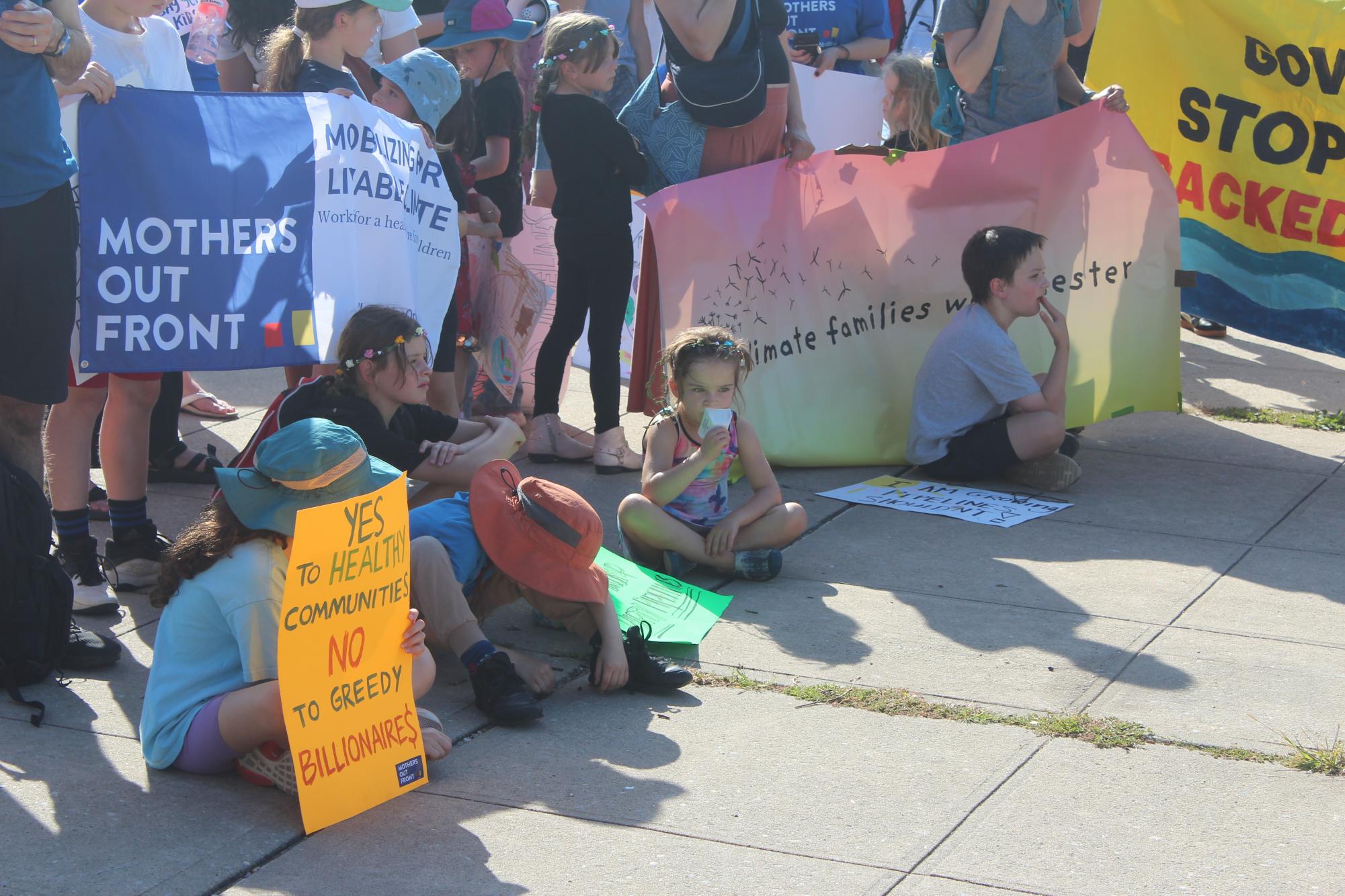 More than 100 anti-fracking protesters gathered Oct. 4 at the Peekskill waterfront to state their case