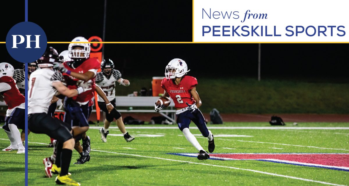 Peekskill’s Joseph Walker (#2) in action against Albertus Magnus on Sept. 27. (Peekskill City School District)
