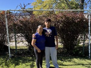 Melvin Criollo with his mother Liliana Merchan. 