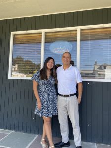 Joe Margiotta and daughter Amanda in front of Paradise Restaurant in Verplanck. 