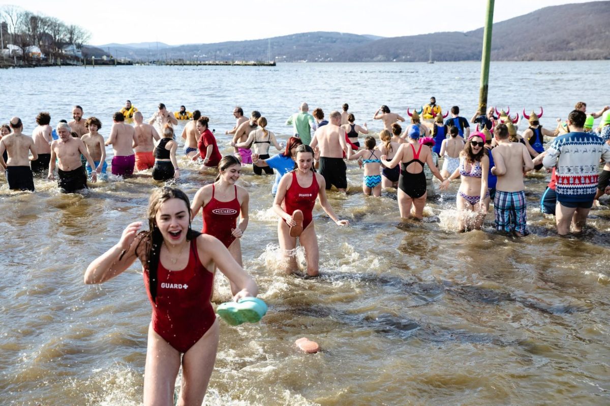 Each year participants take the classic plunge to raise funds for scholarships and to raise awareness of alopecia. (This Is Me Foundation)