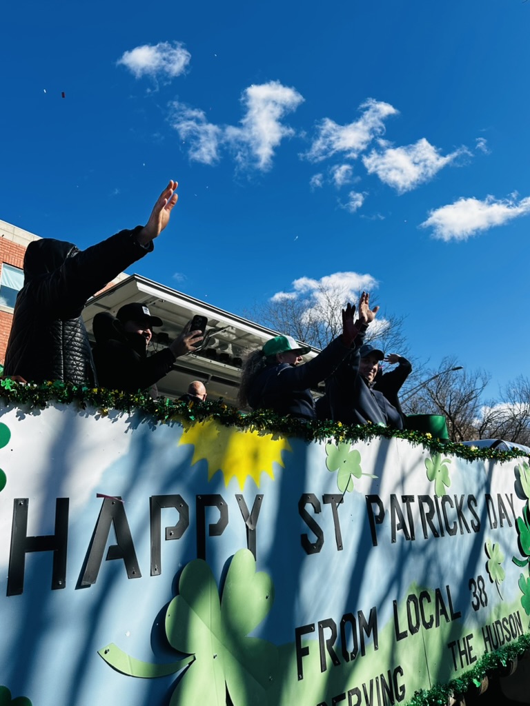 On March 14, the sun lit up the blue skies and the wearin’ of the green lit up Peekskill