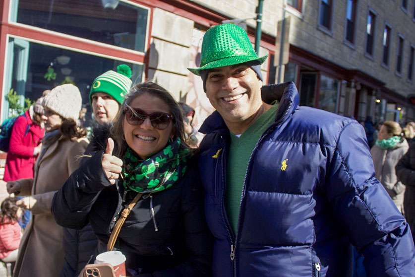 On March 14, the sun lit up the blue skies and the wearin’ of the green lit up Peekskill