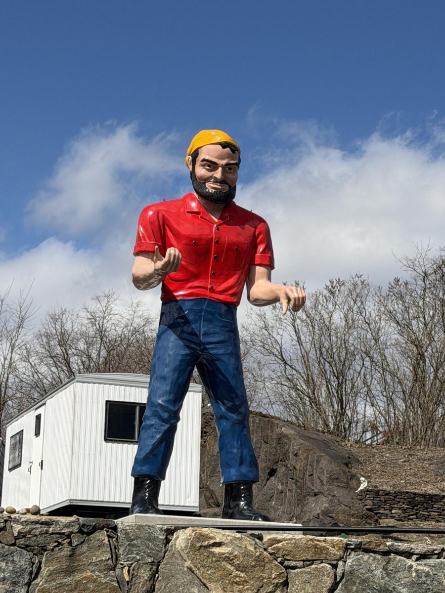 A new Paul Bunyan statue was installed at 1010 Lower South Street in March.