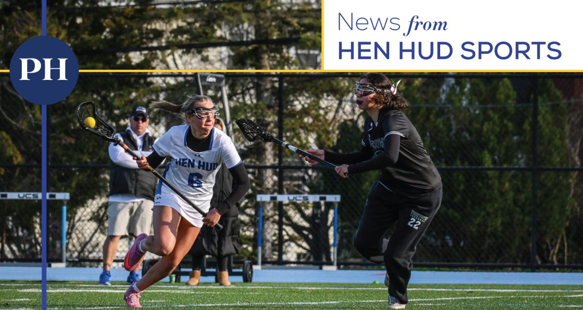 Hen Hud's Bridget Couch moves the ball forward in action from Hen Hud vs Yorktown on April 6. 