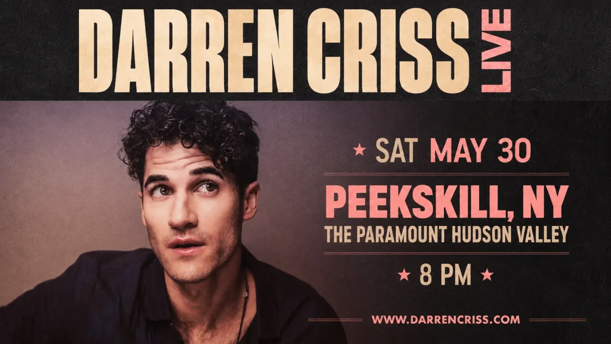 An Evening with Darren Criss arrives at Paramount Hudson Valley on May 30 at 8 p.m. (Paramount Hudson Valley Theater)