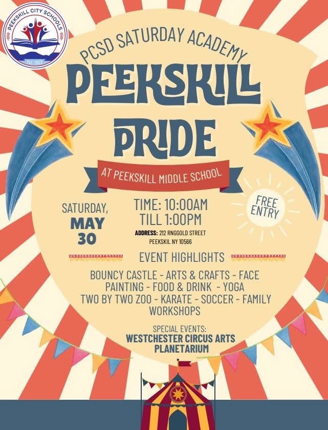 Peekskill Pride is a community event scheduled for May 30 at Peekskill Middle School. (Peekskill City School District)
