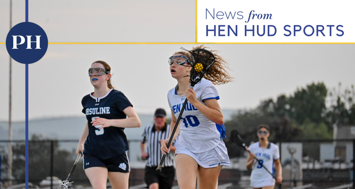 Hen Hud’s Carleigh Ortiz in action against Ursuline on May 19. 