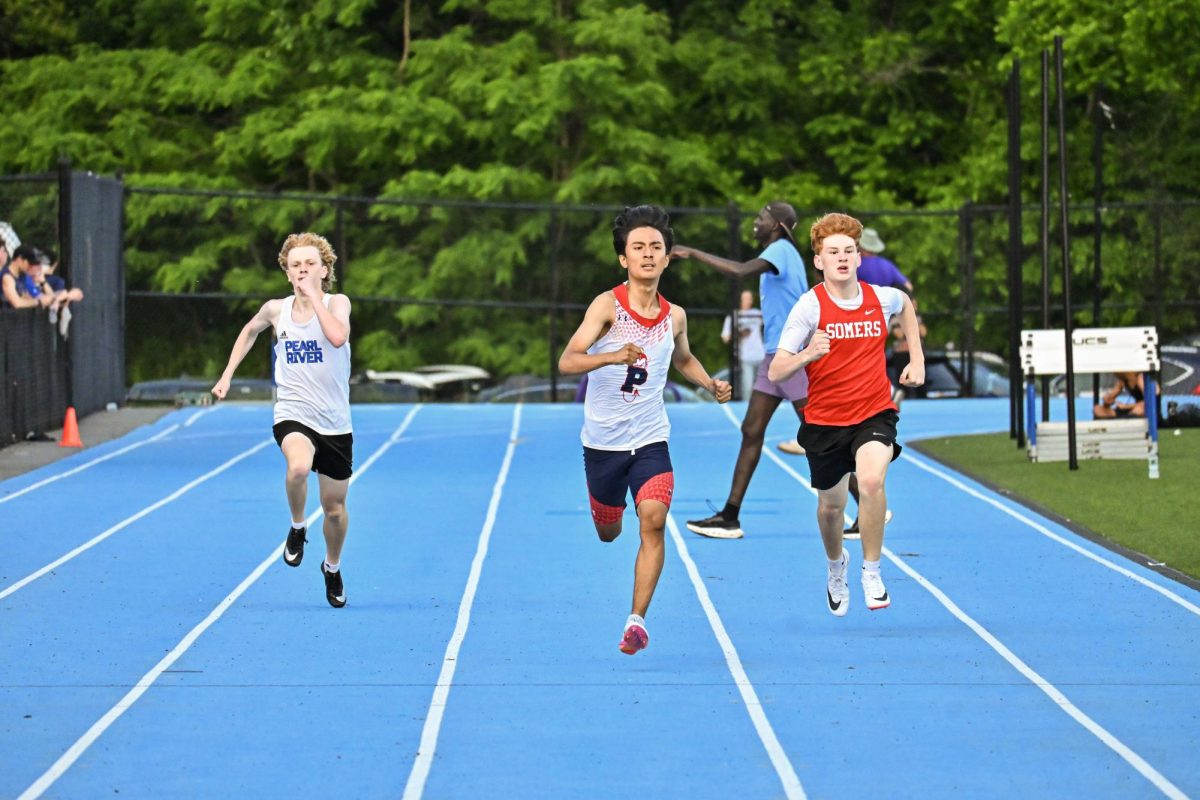 Peekskill athlete competes at the Section 1 Class B Championships. 