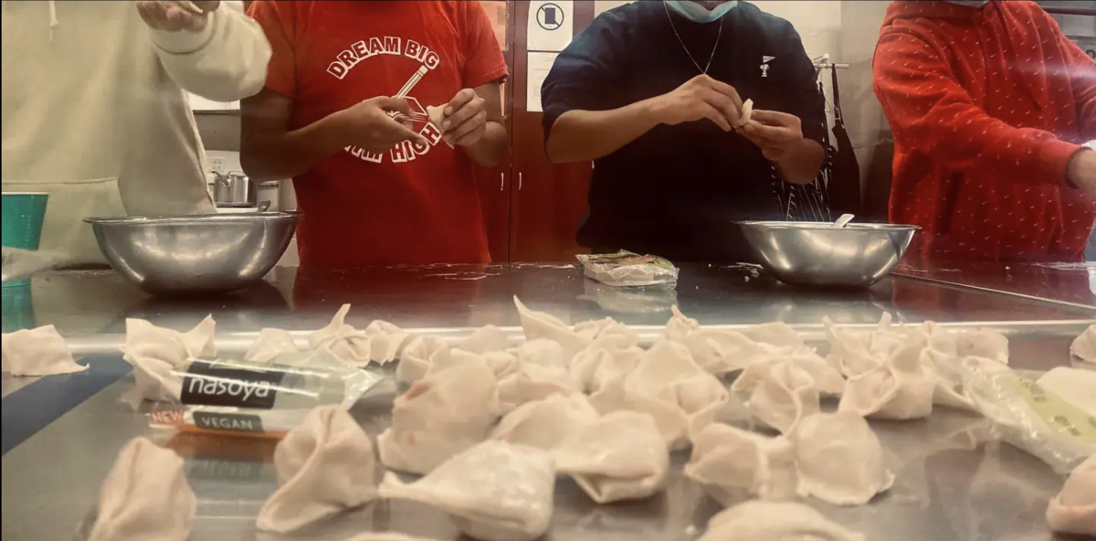 Students in Michael Diago’s afterschool cooking class learn culinary skills (Supplied)