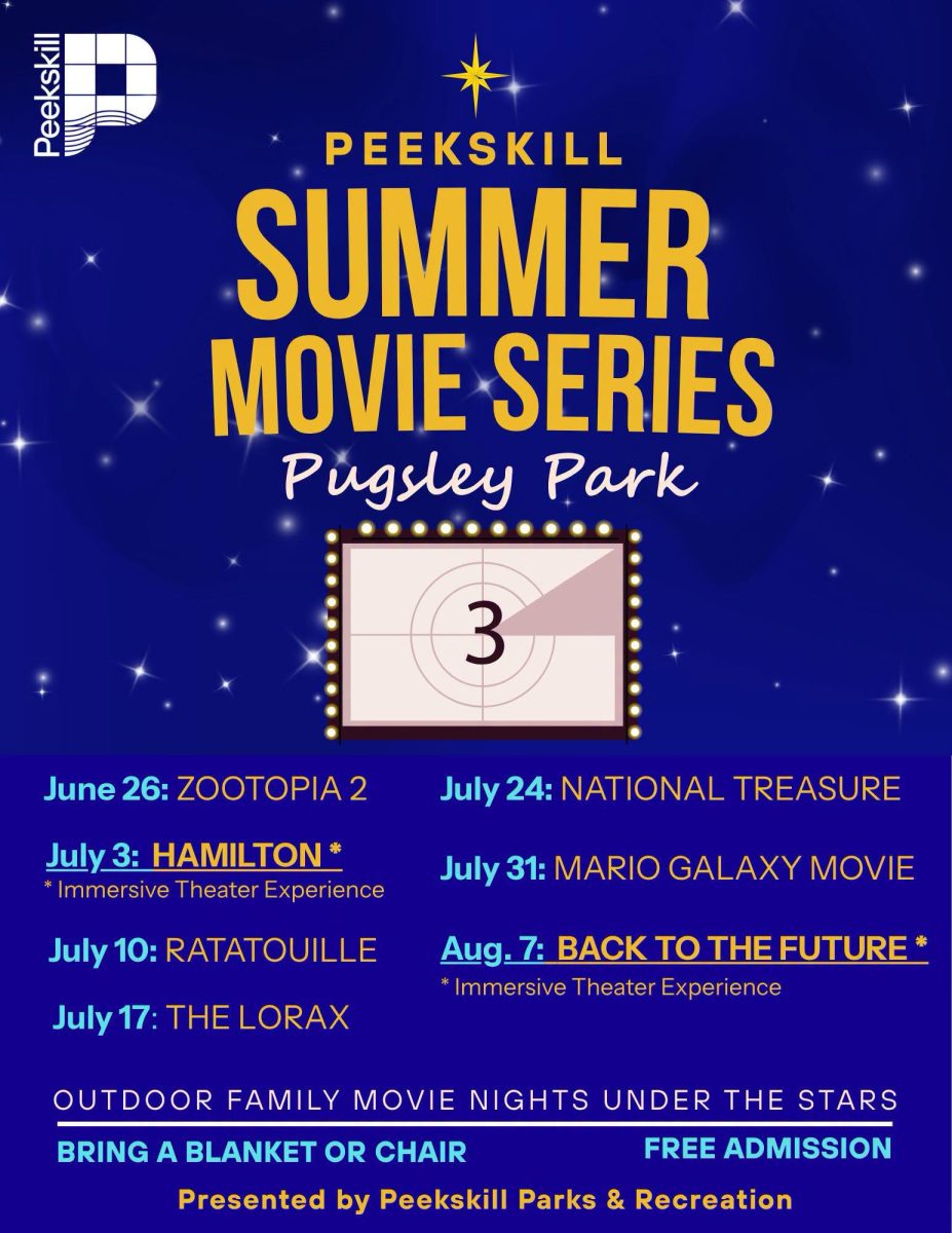 2026 Summer Movie Series is presented by Peekskill Parks & Recreation, featuring six free movie nights scheduled between July and August. (City of Peekskill)