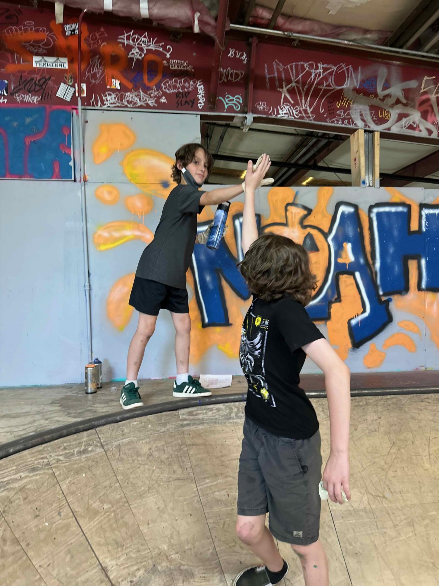Local youth join the vibrant street art scene at graffiti camp